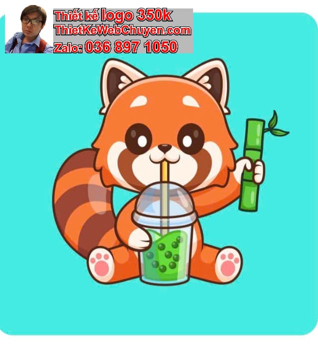 Mèo chibi uống nước ép trái cây