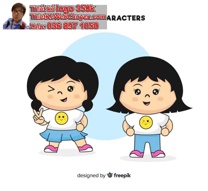 Nhân Vật Chibi Tóc Dài Biểu Cảm Buồn Nhẹ