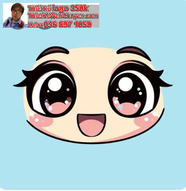 Nhân vật chibi tóc dài mắt long lanh