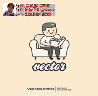 Nhân vật chibi tóc ngắn ngồi trong phòng ngủ