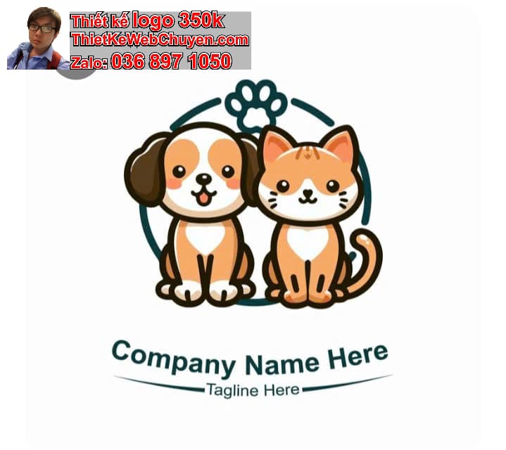 Thiết kế chibi chó mèo