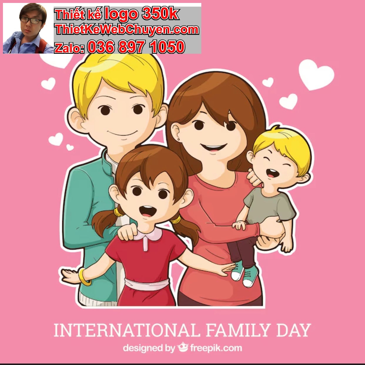 Thiết kế chibi gia đình nhỏ