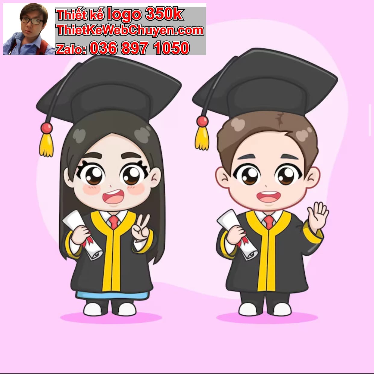 Thiết kế chibi kỷ yếu học sinh