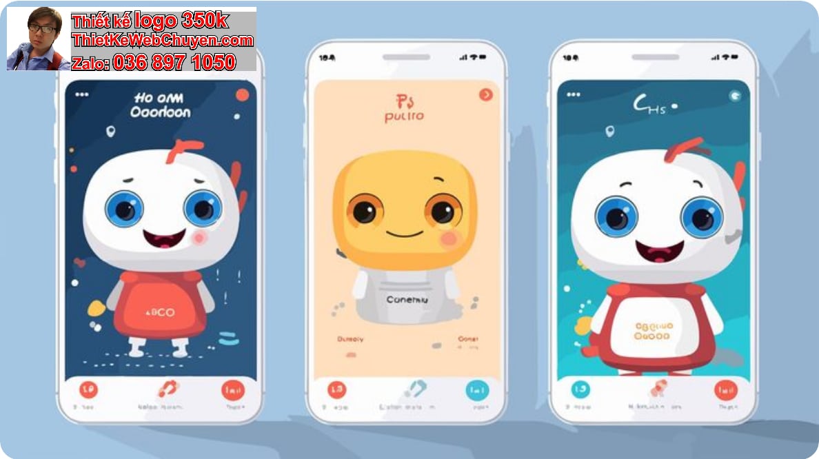 Thiết kế linh vật app mobile