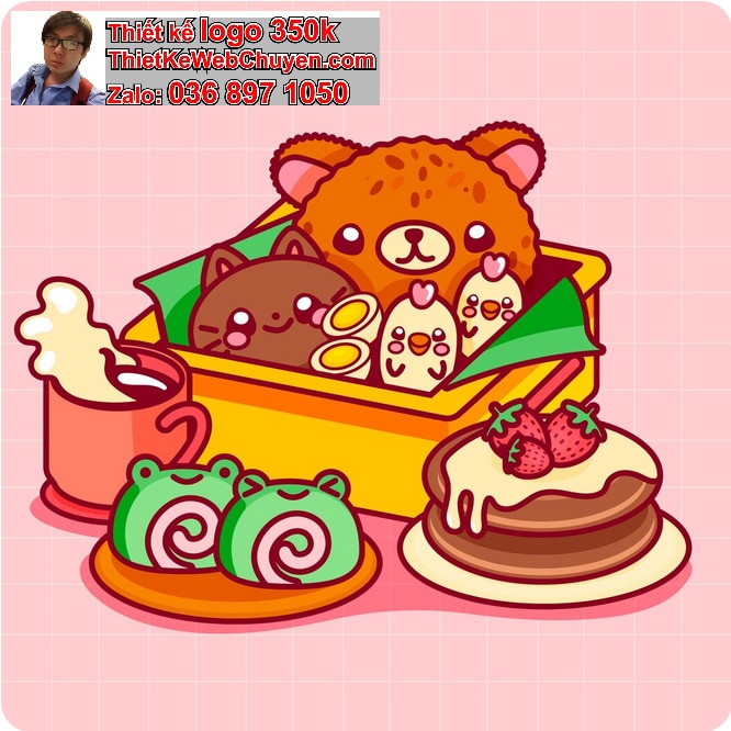 Thiết kế linh vật cửa hàng bánh ngọt