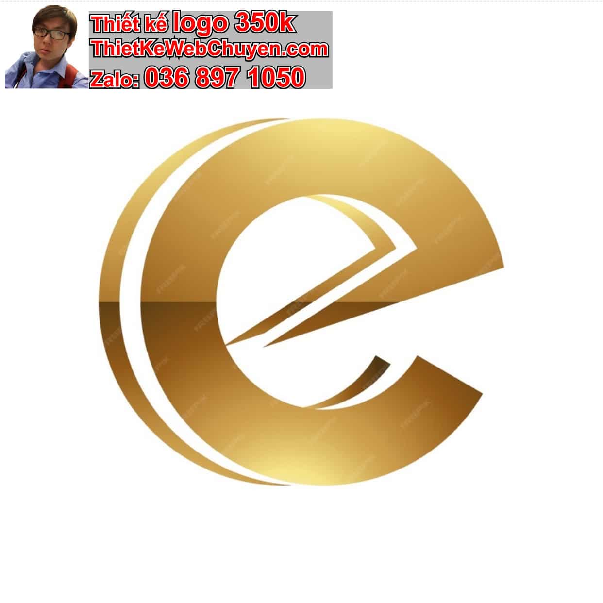 Thiết kế logo miễn phí chữ E cách điệu