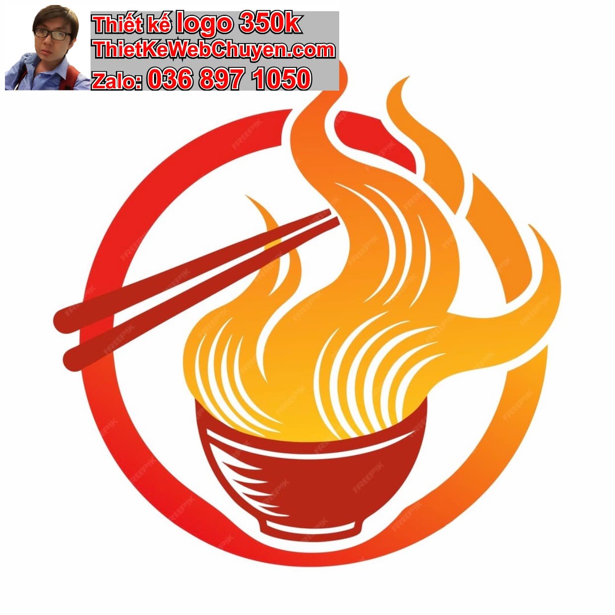 Thiết kế logo miễn phí mì cay