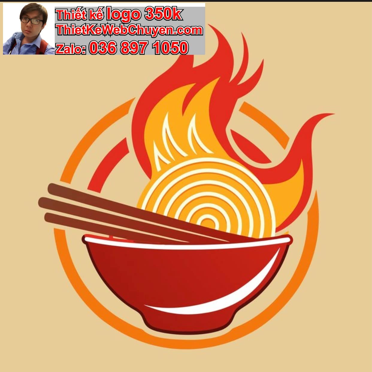 Thiết kế logo miễn phí mì cay