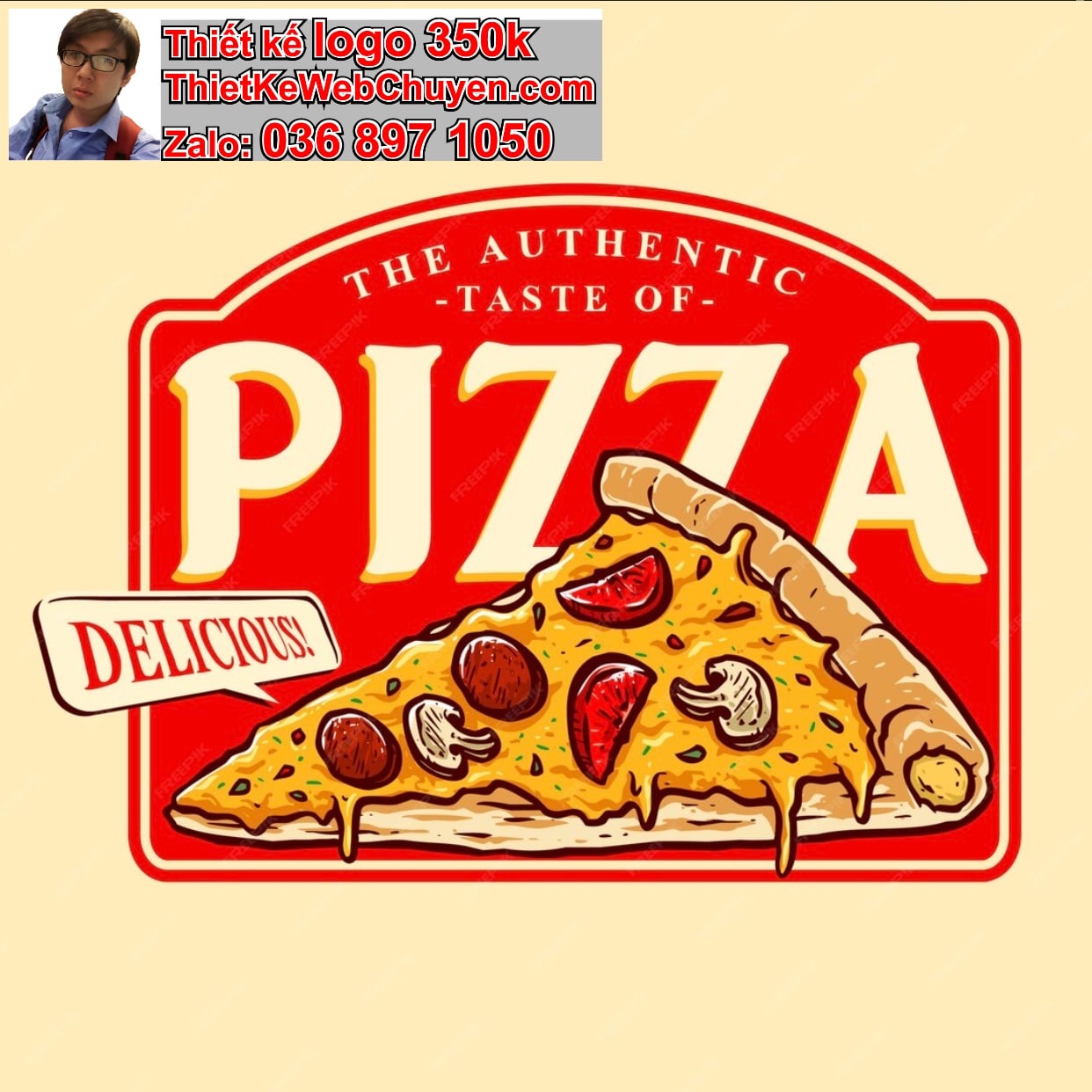 Thiết kế logo miễn phí pizza