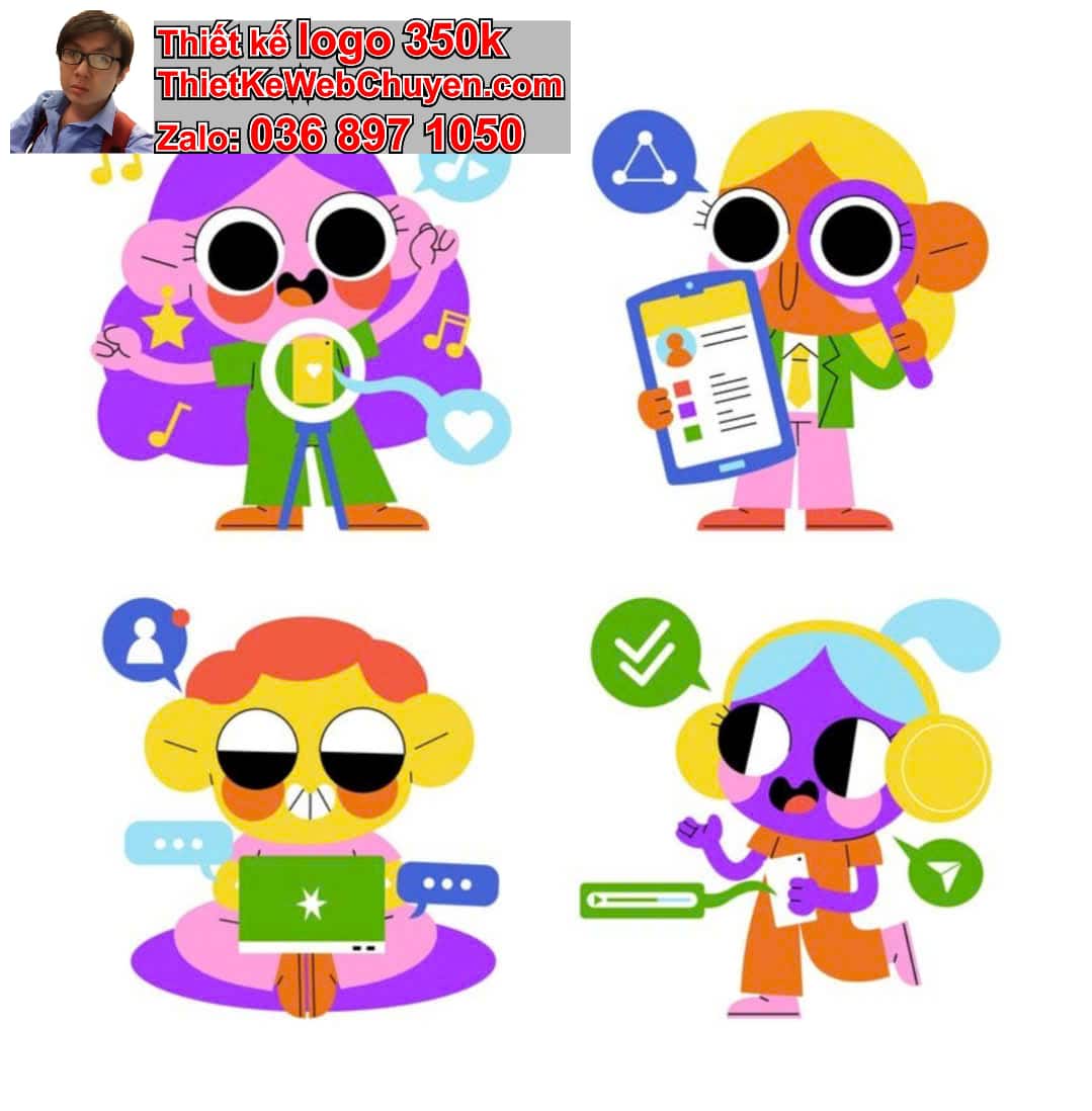 Thiết Kế Mascot App Mobile