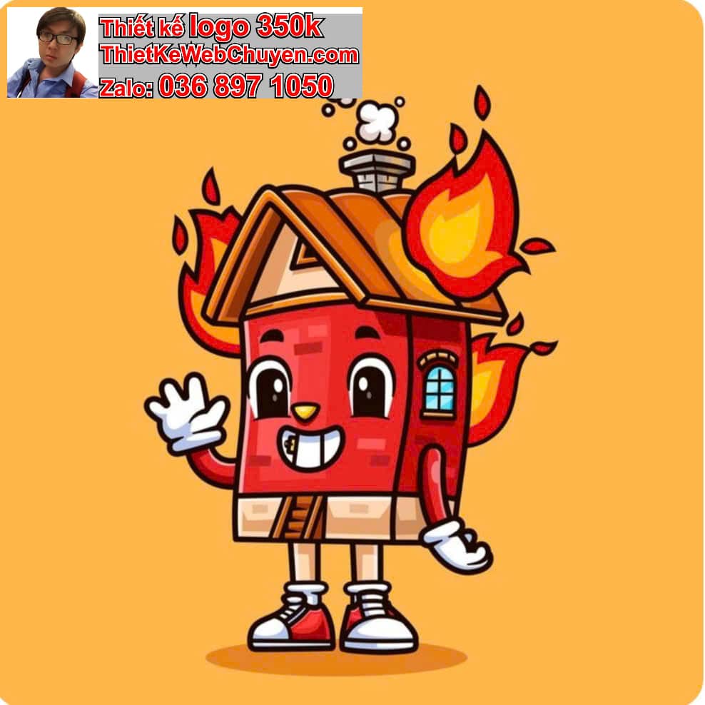 Thiết kế mascot hình ngôi nhà