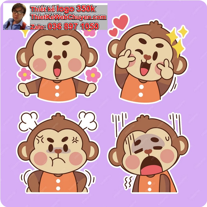 thiết kế mascot kèm bộ sticker chat