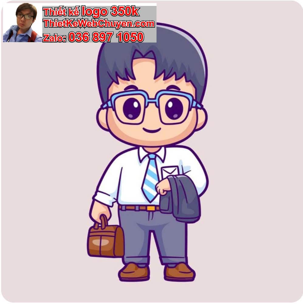 Thiết kế mascot nhân vật giáo viên