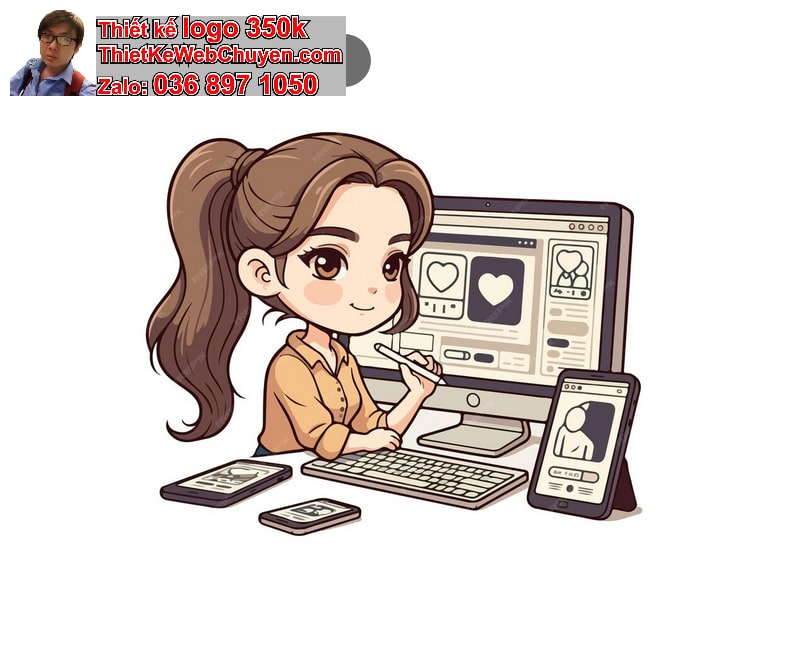vẽ chibi làm hình đại diện tiktok / youtube