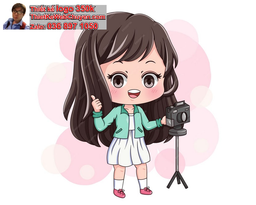 vẽ chibi làm hình đại diện tiktok / youtube