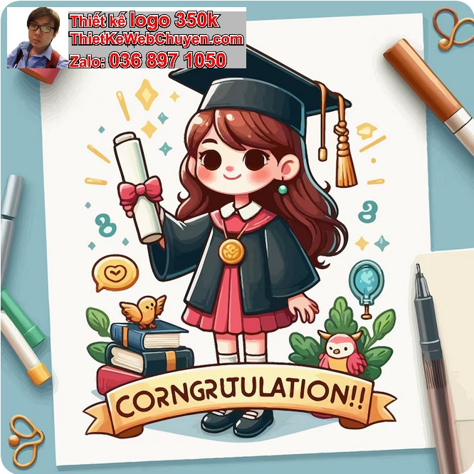 Vẽ chibi làm quà tốt nghiệp