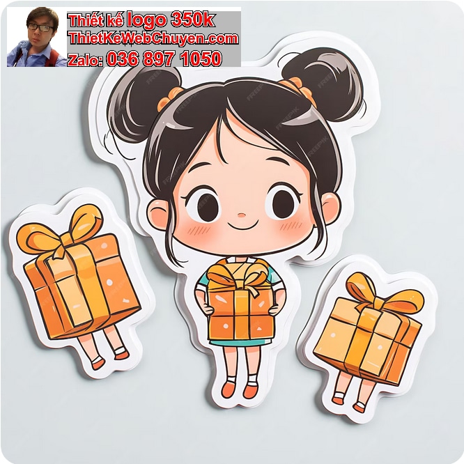 vẽ chibi tặng 8/3, 20/10
