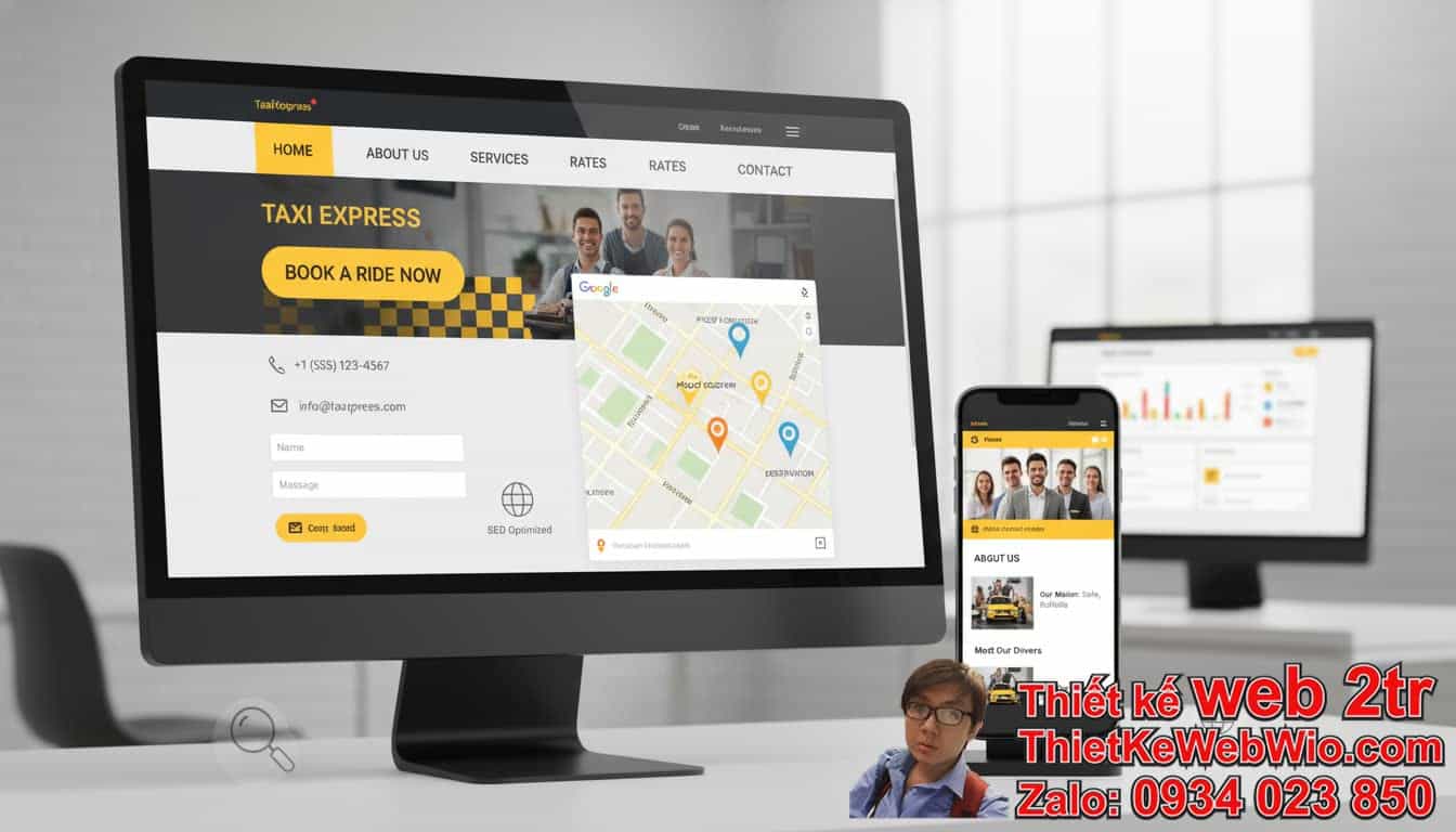 Giá thiết kế web dịch vụ taxi cơ bản bao gồm những gì?