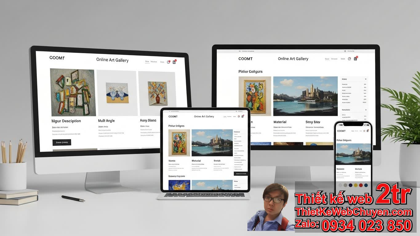 Mẫu web đẹp bán tranh nào phù hợp với Gallery nghệ thuật? Mẫu web đẹp bán tranh nào phù hợp với Gallery nghệ thuật?