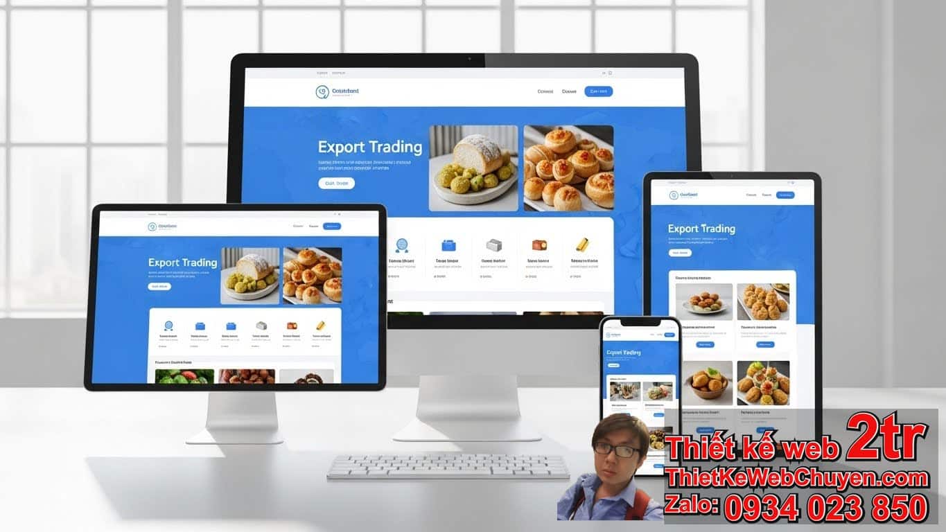 Mẫu web đẹp công ty thương mại xuất khẩu: Tại sao lại quan trọng đến vậy?