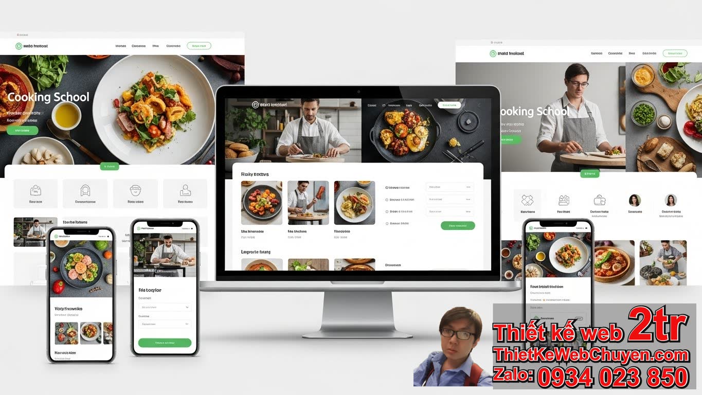 Mẫu web đẹp Trung tâm dạy nấu ăn chuyên nghiệp cần những gì? Mẫu web đẹp Trung tâm dạy nấu ăn chuyên nghiệp cần những gì?