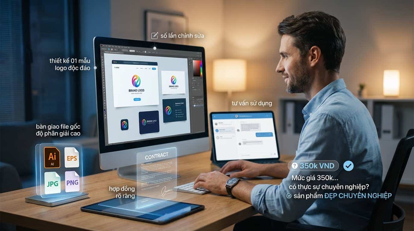 Mức giá 350k cho thiết kế logo online có hợp đồng có thực sự chuyên nghiệp? Mức giá 350k cho thiết kế logo online có hợp đồng có thực sự chuyên nghiệp?