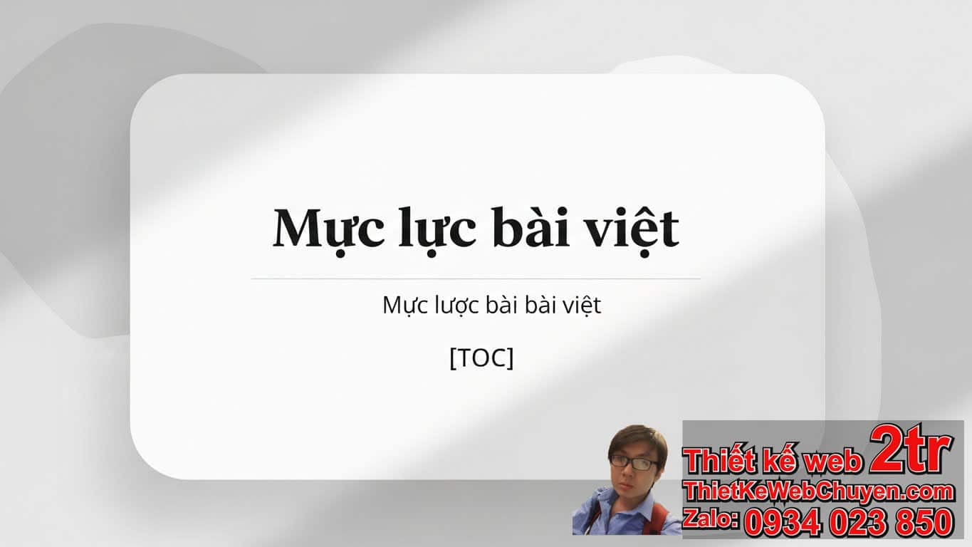 Mục lục bài viết