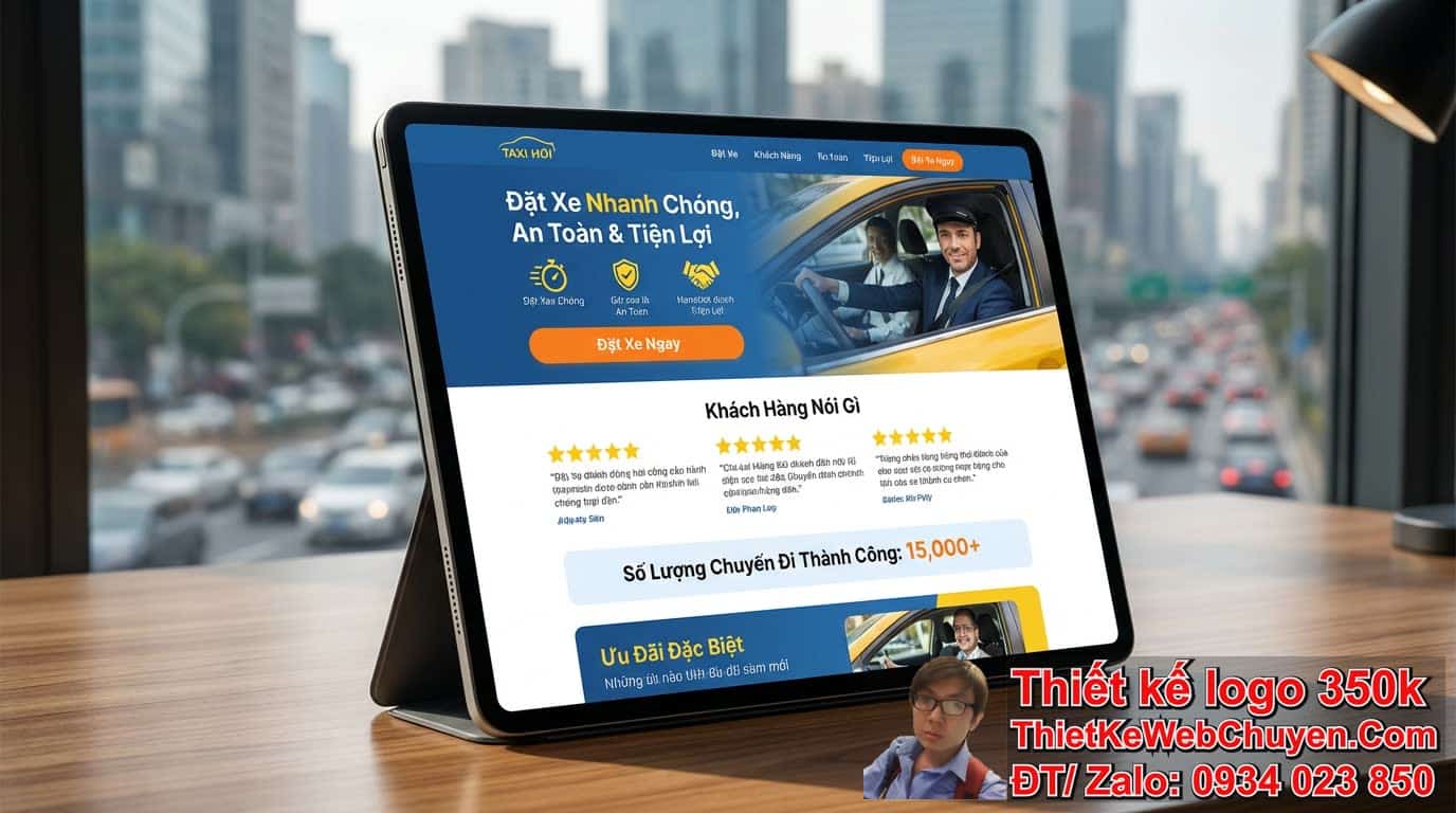 Tại sao doanh nghiệp cần thiết kế web landing page dịch vụ taxi chuyên nghiệp?