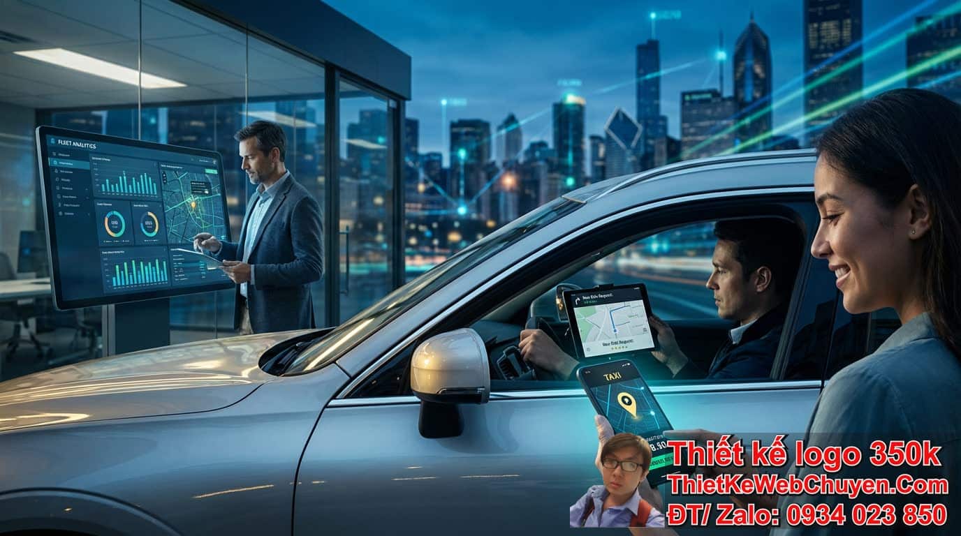 Thiết kế app taxi + website đặt xe là gì và tại sao cần thiết cho doanh nghiệp
vận tải?
