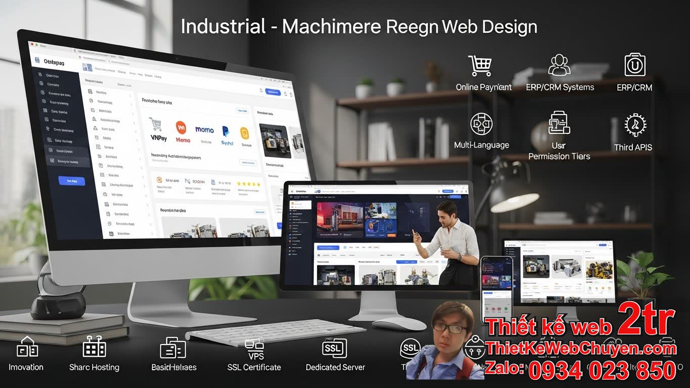 Thiết kế web bán máy móc công nghiệp bao nhiêu tiền: Các yếu tố ảnh hưởng trực
tiếp đến chi phí? Thiết kế web bán máy móc công nghiệp bao nhiêu tiền: Các yếu tố ảnh hưởng trực
tiếp đến chi phí?