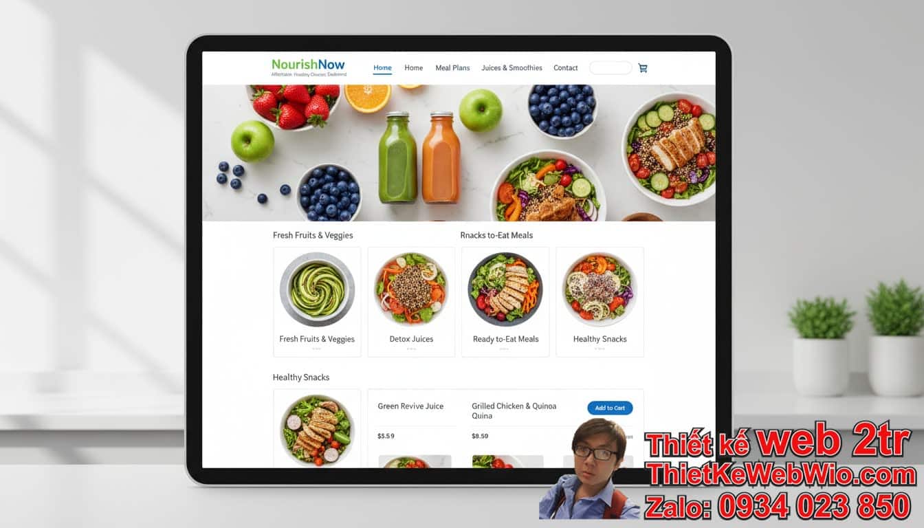 Thiết kế web bán đồ ăn và đồ uống healthy giá rẻ: Tại sao lại là lựa chọn thông
minh cho doanh nghiệp của bạn?