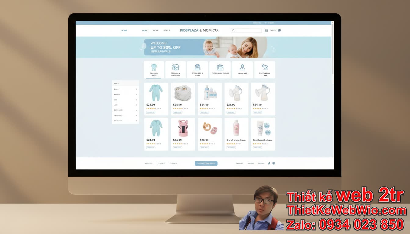 Thiết kế web giống Kidsplaza giá rẻ: Tại sao lại chọn mô hình này? Thiết kế web giống Kidsplaza giá rẻ: Tại sao lại chọn mô hình này?