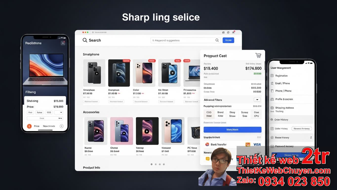 1. Thiết kế web bán đồ công nghệ cần có những tính năng cơ bản nào?