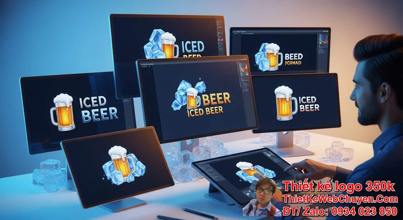 AI có thể giúp gì trong thiết kế logo bằng AI bán bia đá?