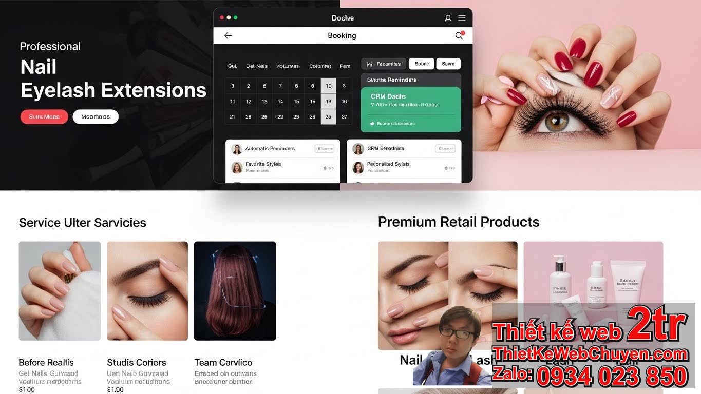 Các tính năng cốt lõi của thiết kế web Dịch vụ làm đẹp Nail Mi Tóc bao gồm những
gì? Các tính năng cốt lõi của thiết kế web Dịch vụ làm đẹp Nail Mi Tóc bao gồm những
gì?