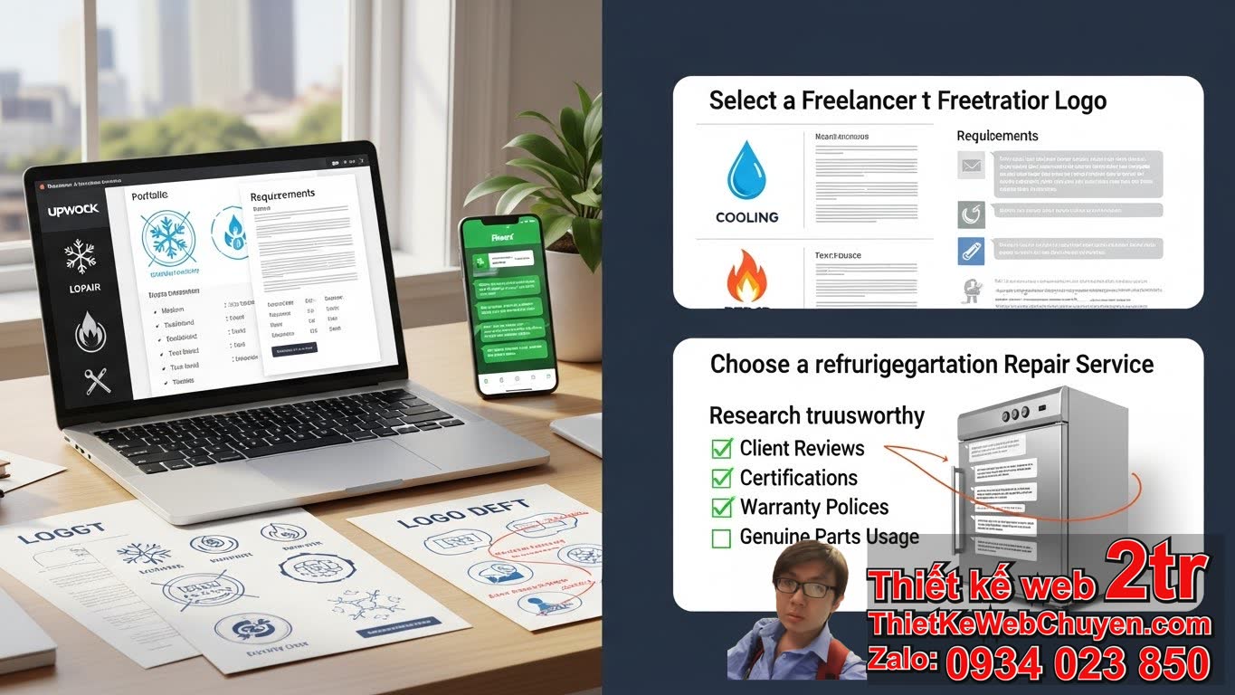 HowTo: Các bước chọn freelancer thiết kế logo dịch vụ sửa điện lạnh và tìm dịch
vụ sửa điện lạnh uy tín HowTo: Các bước chọn freelancer thiết kế logo dịch vụ sửa điện lạnh và tìm dịch
vụ sửa điện lạnh uy tín
