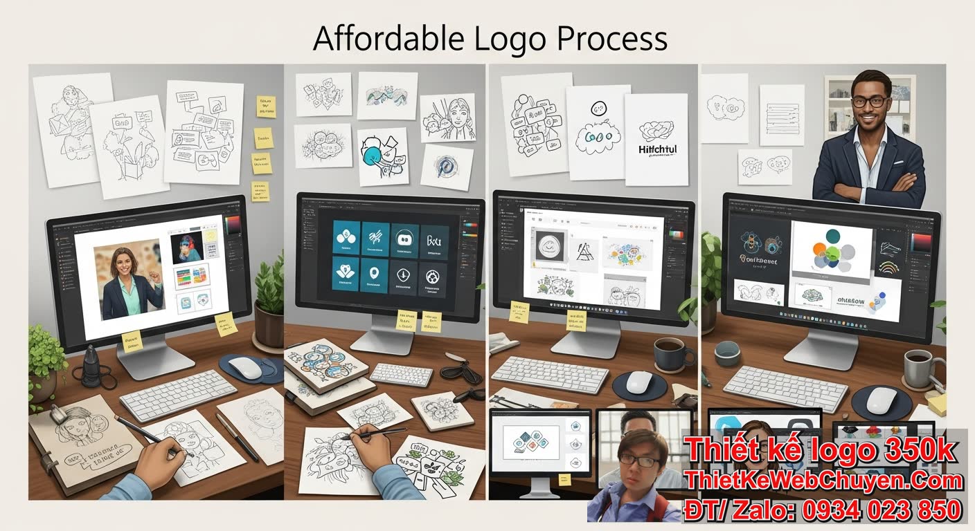 III. Quy Trình Thiết Kế Logo Giá Rẻ Online Từ A Đến Z