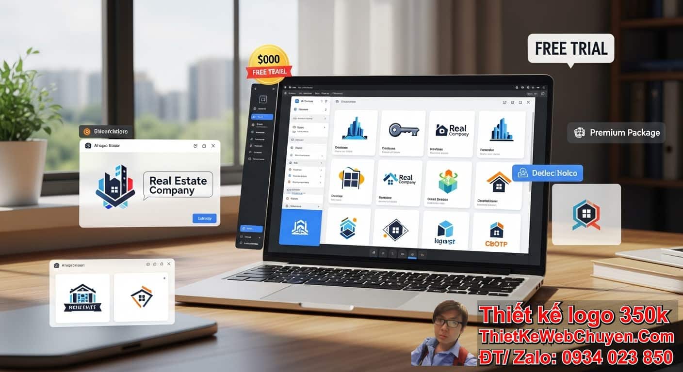 Logo công ty bất động sản demo bằng AI: Làm thế nào để chọn công cụ phù hợp?