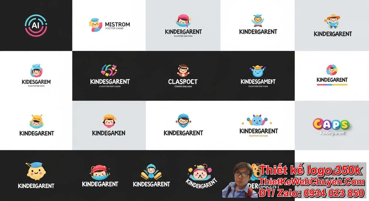 Những công cụ tạo logo trường mầm non tạo bằng AI dễ thương phổ biến Những công cụ tạo logo trường mầm non tạo bằng AI dễ thương phổ biến