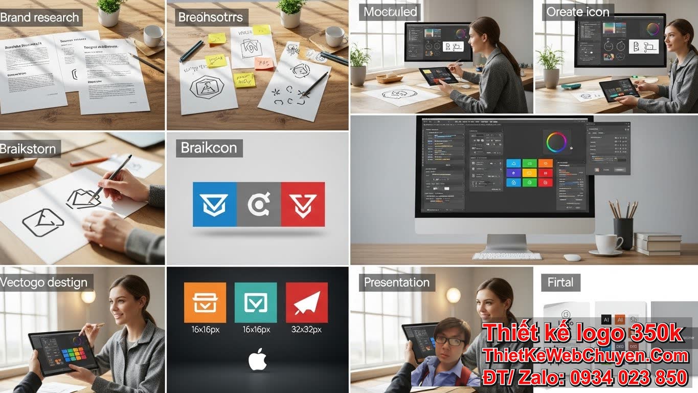 Quy trình thiết kế logo giá rẻ icon/favicons hiệu quả