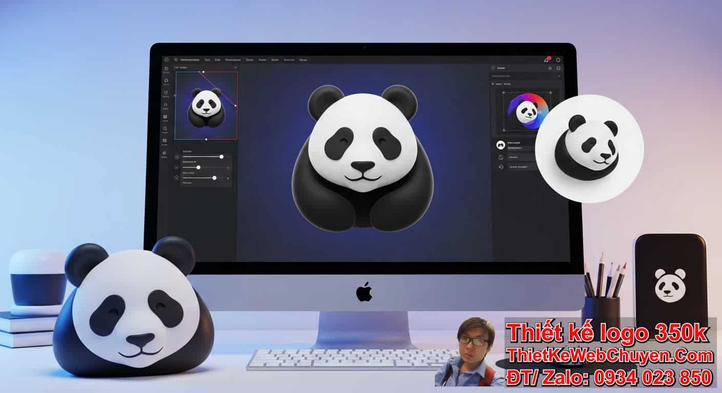 Thiết kế logo bằng AI con gấu trúc có dễ dàng không? Thiết kế logo bằng AI con gấu trúc có dễ dàng không?