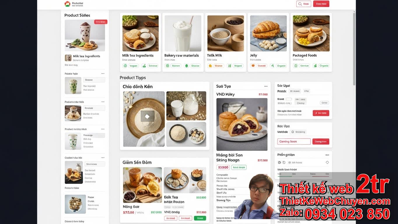 Thiết kế web bán nguyên liệu thực phẩm trà sữa bánh có tính năng gì để quản lý
sản phẩm hiệu quả? Thiết kế web bán nguyên liệu thực phẩm trà sữa bánh có tính năng gì để quản lý
sản phẩm hiệu quả?