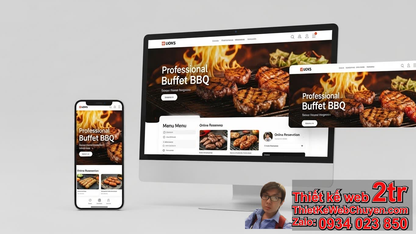 Thiết kế web bằng AI nhà hàng Buffet BBQ, tại sao là lựa chọn thông minh cho nhà
hàng của bạn?