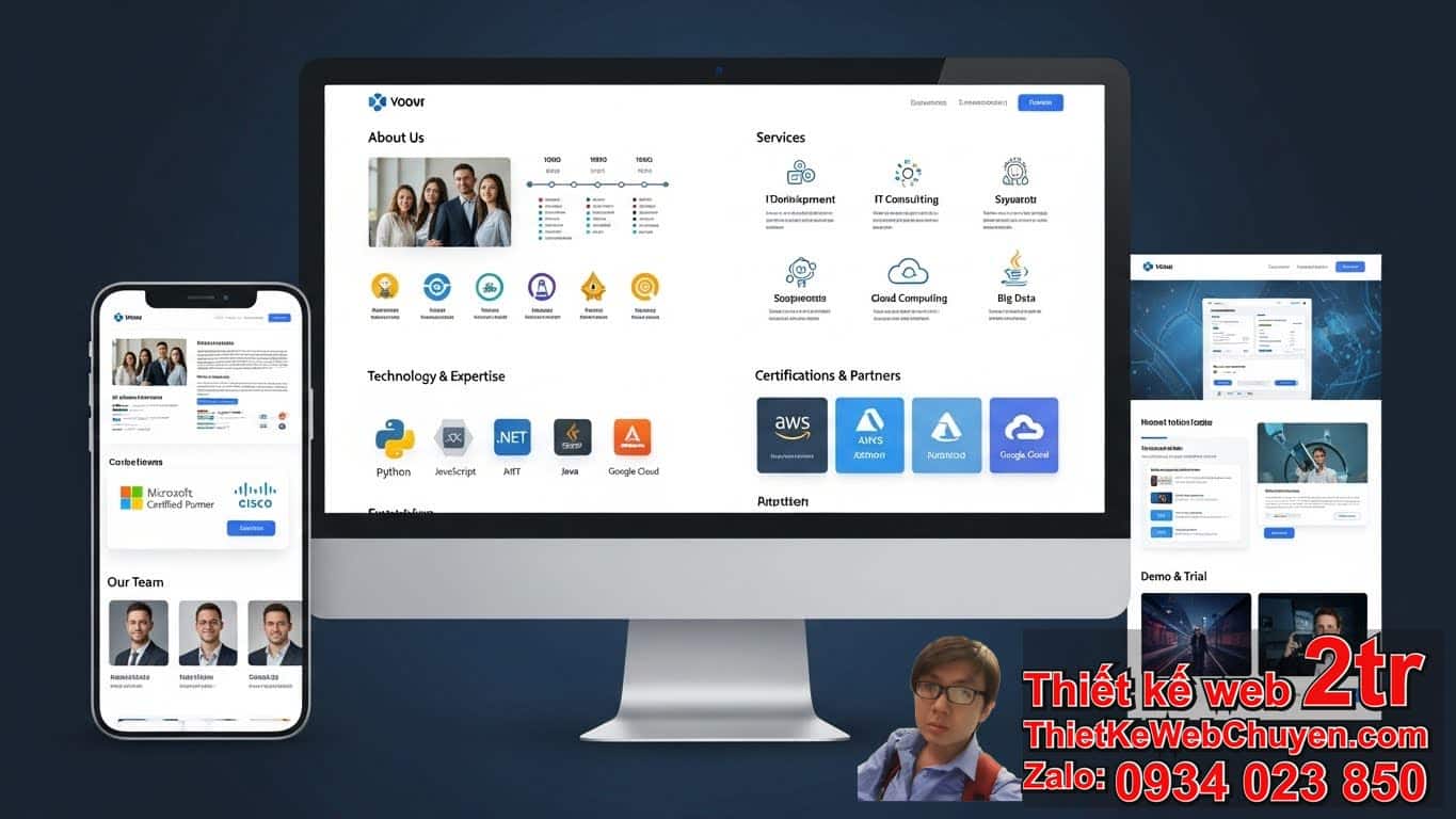 Thiết Kế Web Công Ty Tin Học Có Tính Năng Gì Để Giới Thiệu Chuyên Môn?