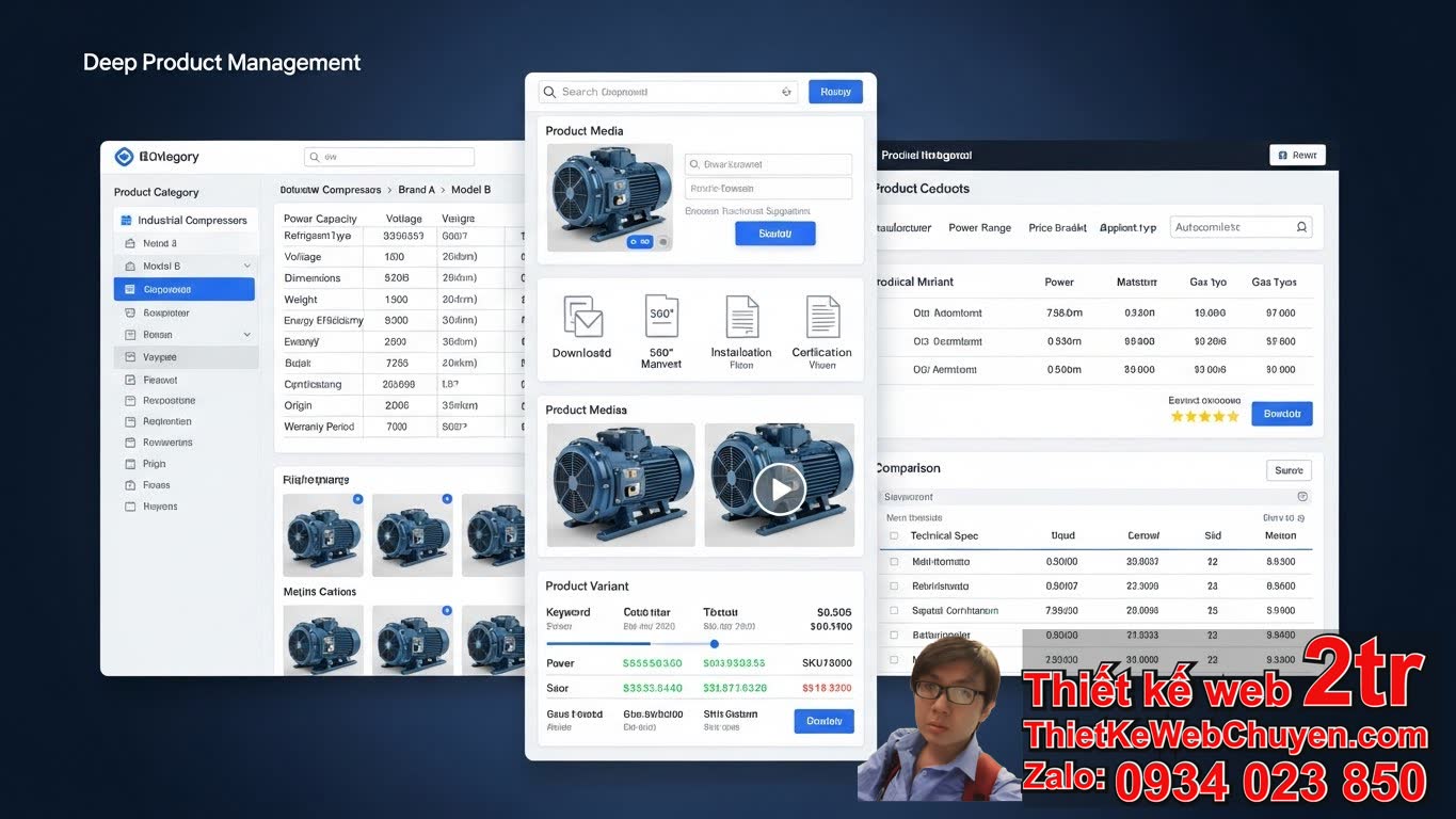 Thiết kế web Cửa hàng bán đồ điện lạnh công nghiệp có tính năng quản lý sản phẩm
chuyên sâu không? Thiết kế web Cửa hàng bán đồ điện lạnh công nghiệp có tính năng quản lý sản phẩm
chuyên sâu không?