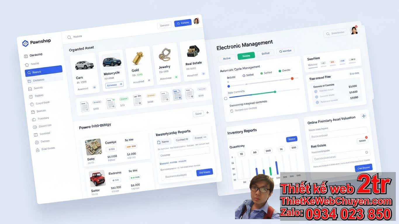 Thiết kế web dịch vụ cầm đồ có những tính năng quản lý tài sản gì? Thiết kế web dịch vụ cầm đồ có những tính năng quản lý tài sản gì?