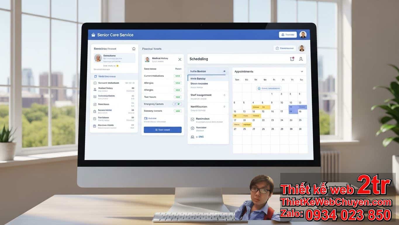 Thiết kế web Dịch vụ chăm sóc người cao tuổi có tính năng gì để quản lý hồ sơ và
lịch trình? Thiết kế web Dịch vụ chăm sóc người cao tuổi có tính năng gì để quản lý hồ sơ và
lịch trình?