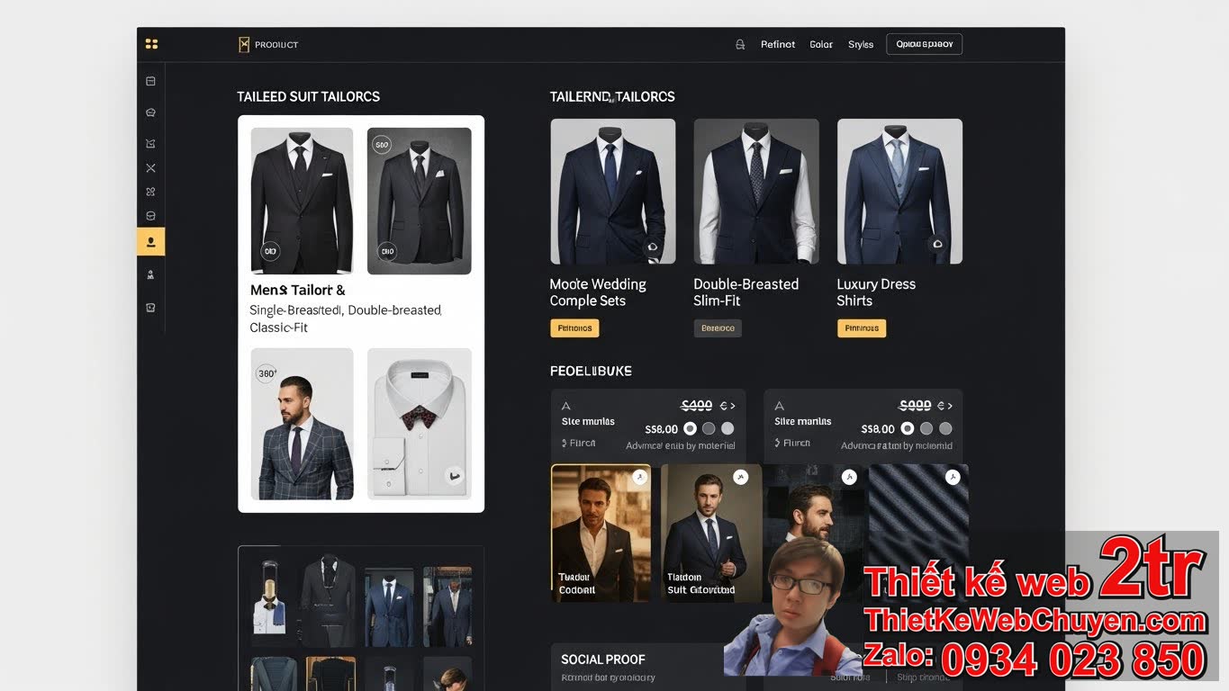 Thiết kế web Dịch vụ may đo comple vest có tính năng quản lý danh mục sản phẩm
và mẫu mã không? Thiết kế web Dịch vụ may đo comple vest có tính năng quản lý danh mục sản phẩm
và mẫu mã không?