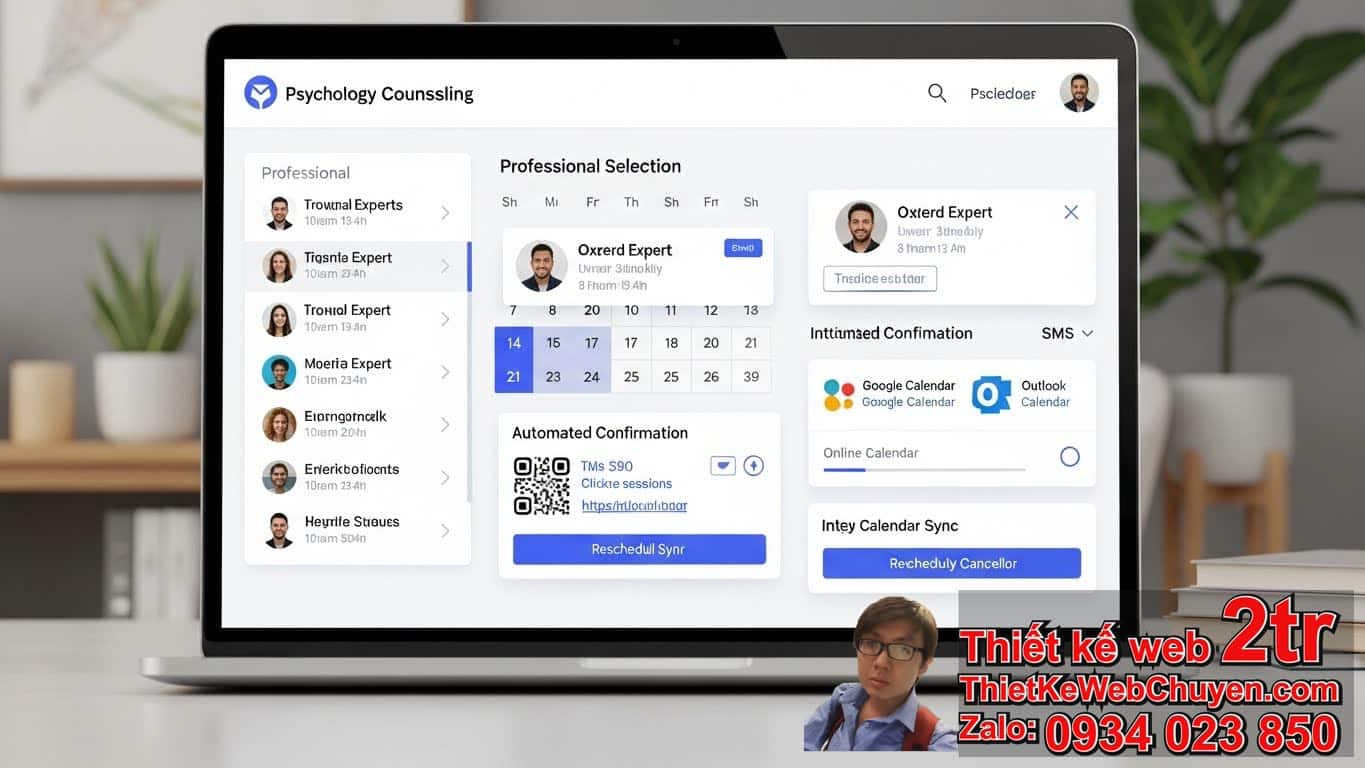 Thiết Kế Web Dịch Vụ Tư Vấn Tâm Lý Có Tính Năng Đặt Lịch Hẹn Trực Tuyến?