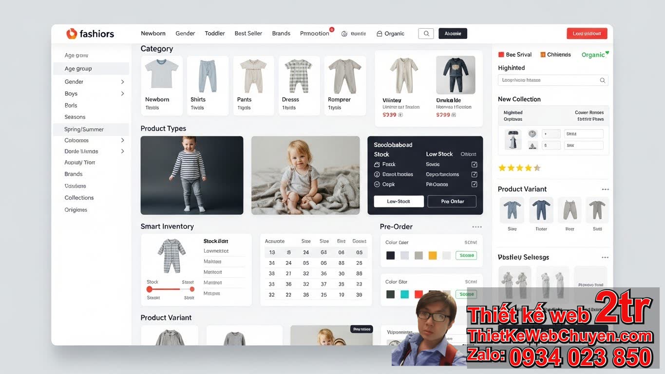 Thiết kế web shop thời trang trẻ em cần những tính năng quản lý sản phẩm nào? Thiết kế web shop thời trang trẻ em cần những tính năng quản lý sản phẩm nào?